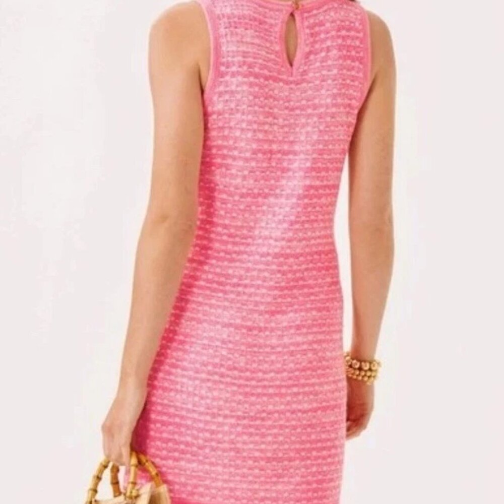 Lilly Pulitzer Carlow Sweater Dress Rousseau Pink Metallic - Size S - NWT - Picture 2 of 5